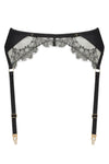 Edge o’ Beyond combine black, pure silk and Chantilly Leavers lace to create the Karis suspender belt. Suspenders are the ultimate luxury lingerie item! Wear with the full women’s underwear set. 