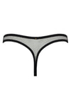 back view of Edge o’ Beyond sheer Marinette thong. The perfect blank canvas underwear for our gold jewellery. 