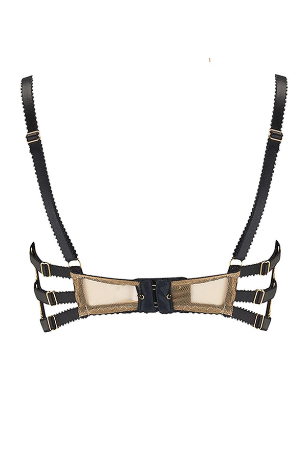 Edge o' Beyond Gold Ahlan Lace Bra Back