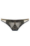Designed with dramatic cut outs, satin bound edges and a fishnet style scalloped lace, the Kathryn thong plays with positive and negative space to create high drama lingerie